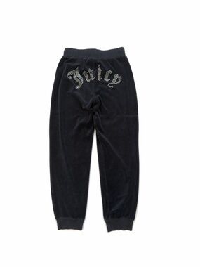 Juicy Couture X Forever 21 Women Pants Rhinestones Velour Size M - Black